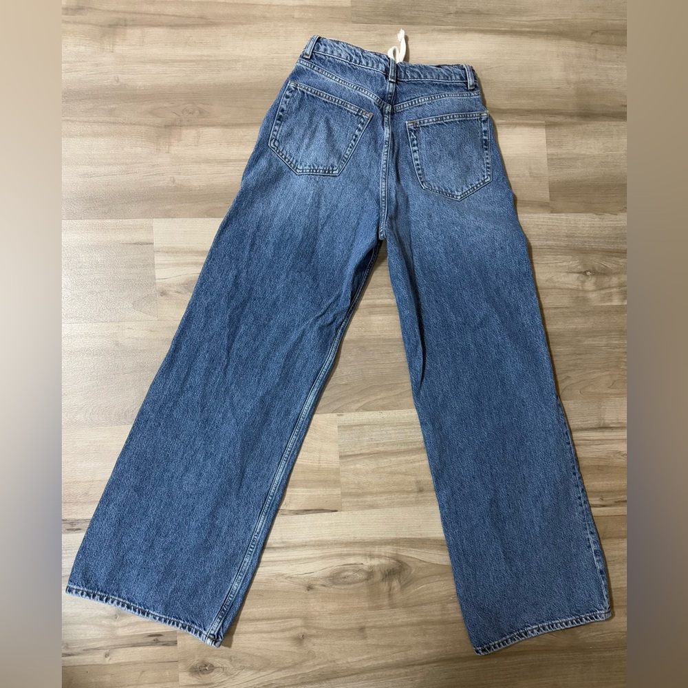 Reformation Blue Wide-Leg Flare Jeans - Picture 2 of 2